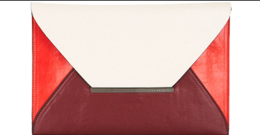 BCBGMAXAZRIA Women's Red Harlow Colorblock Envelope Clutch